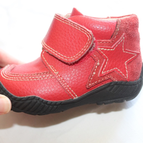 Vincent Leather Red boots for toddler baby… - Picture 2 of 7